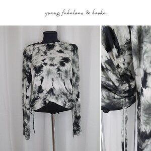 Young Fabulous and Broke Tie Dye Cropped Crewneck Top Sz M